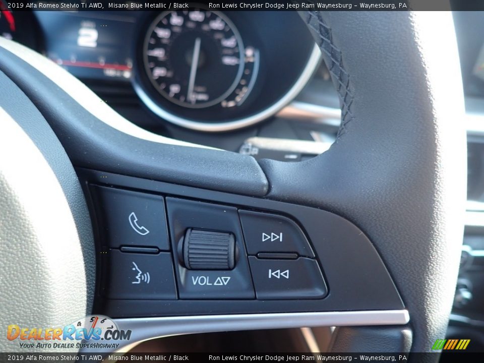 2019 Alfa Romeo Stelvio Ti AWD Misano Blue Metallic / Black Photo #19