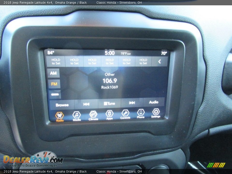 2018 Jeep Renegade Latitude 4x4 Omaha Orange / Black Photo #31