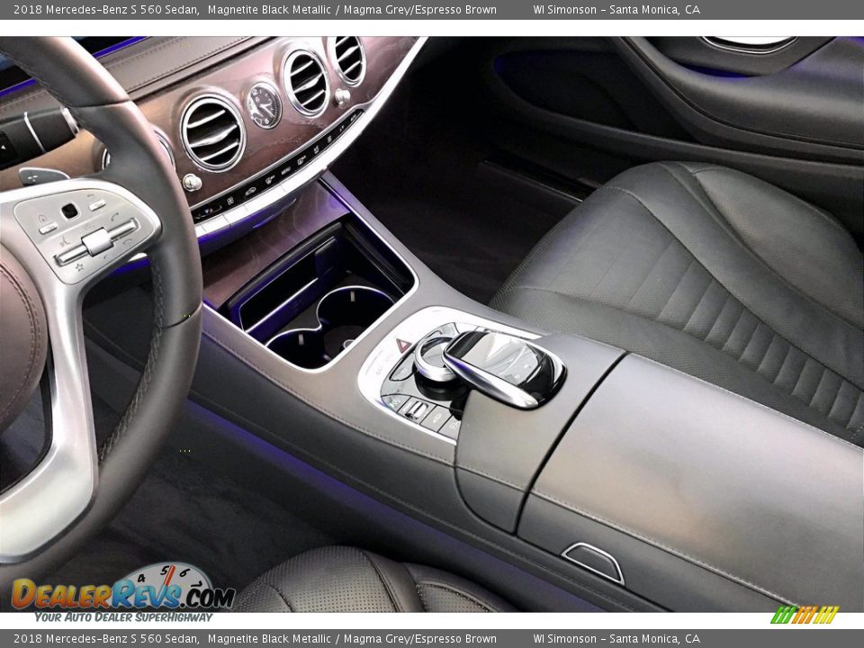 2018 Mercedes-Benz S 560 Sedan Magnetite Black Metallic / Magma Grey/Espresso Brown Photo #23