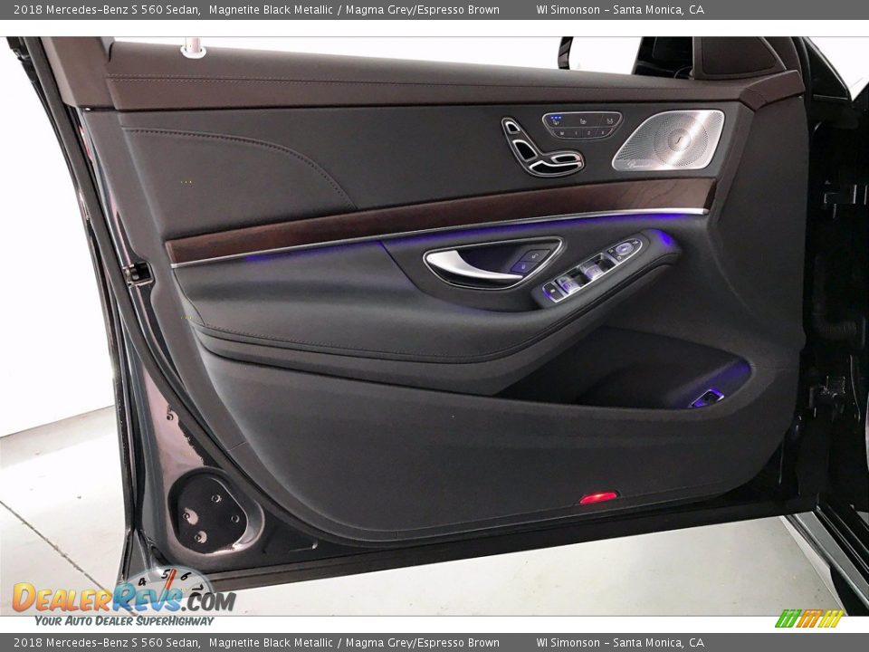 2018 Mercedes-Benz S 560 Sedan Magnetite Black Metallic / Magma Grey/Espresso Brown Photo #25