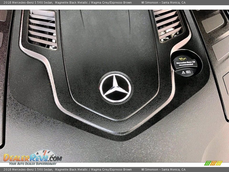 2018 Mercedes-Benz S 560 Sedan Magnetite Black Metallic / Magma Grey/Espresso Brown Photo #31