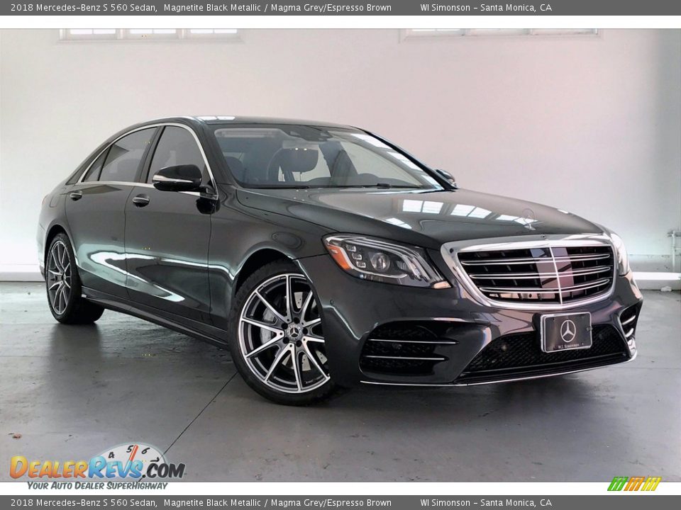 2018 Mercedes-Benz S 560 Sedan Magnetite Black Metallic / Magma Grey/Espresso Brown Photo #34