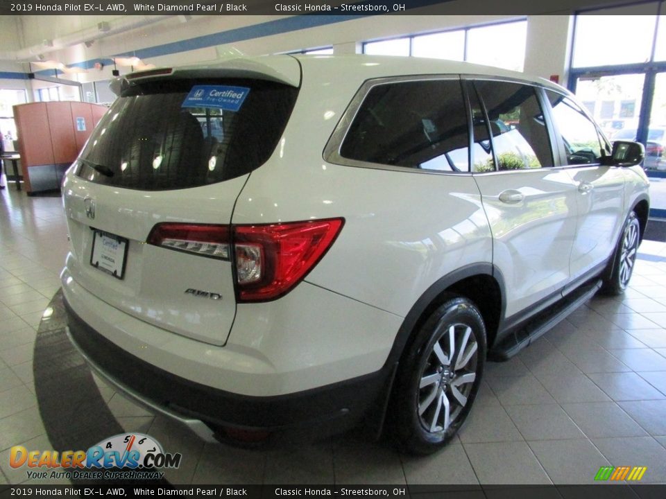 2019 Honda Pilot EX-L AWD White Diamond Pearl / Black Photo #7