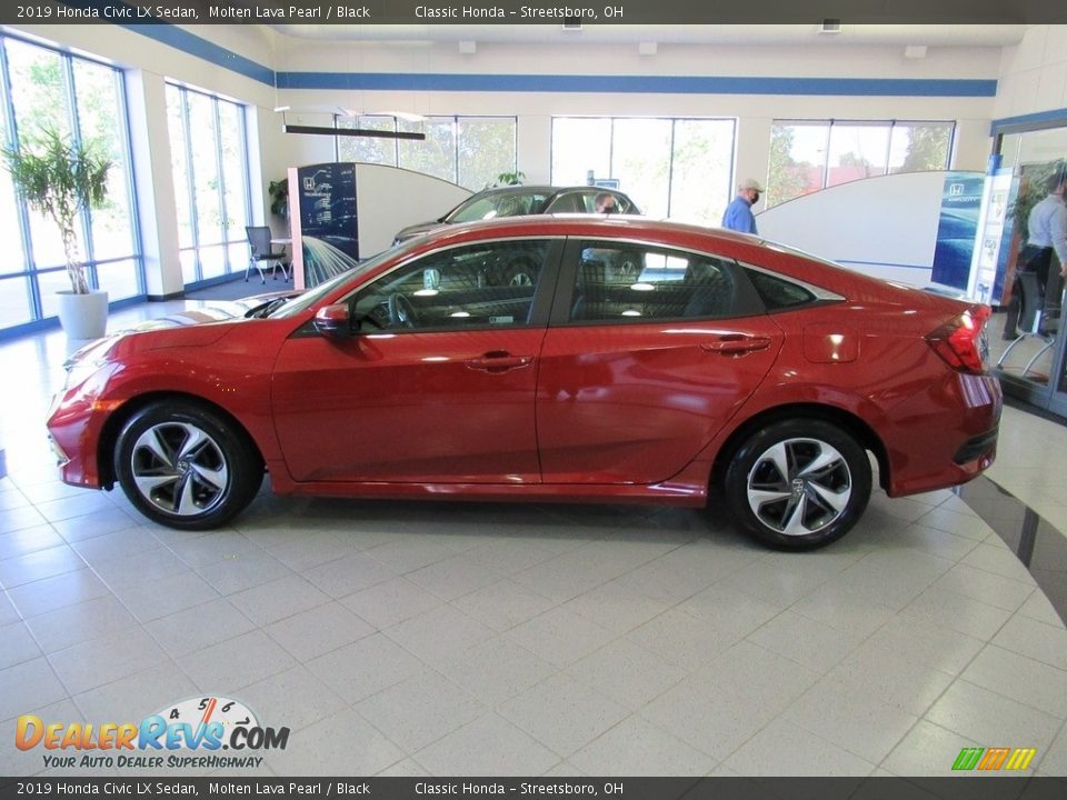 2019 Honda Civic LX Sedan Molten Lava Pearl / Black Photo #8