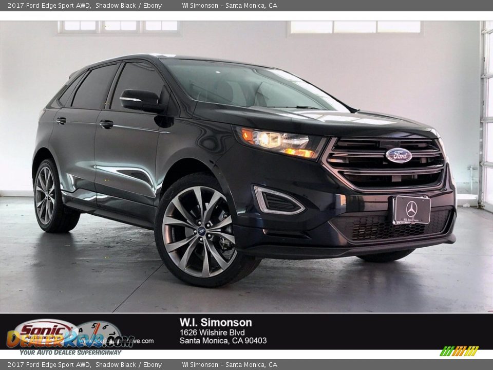 2017 Ford Edge Sport AWD Shadow Black / Ebony Photo #1