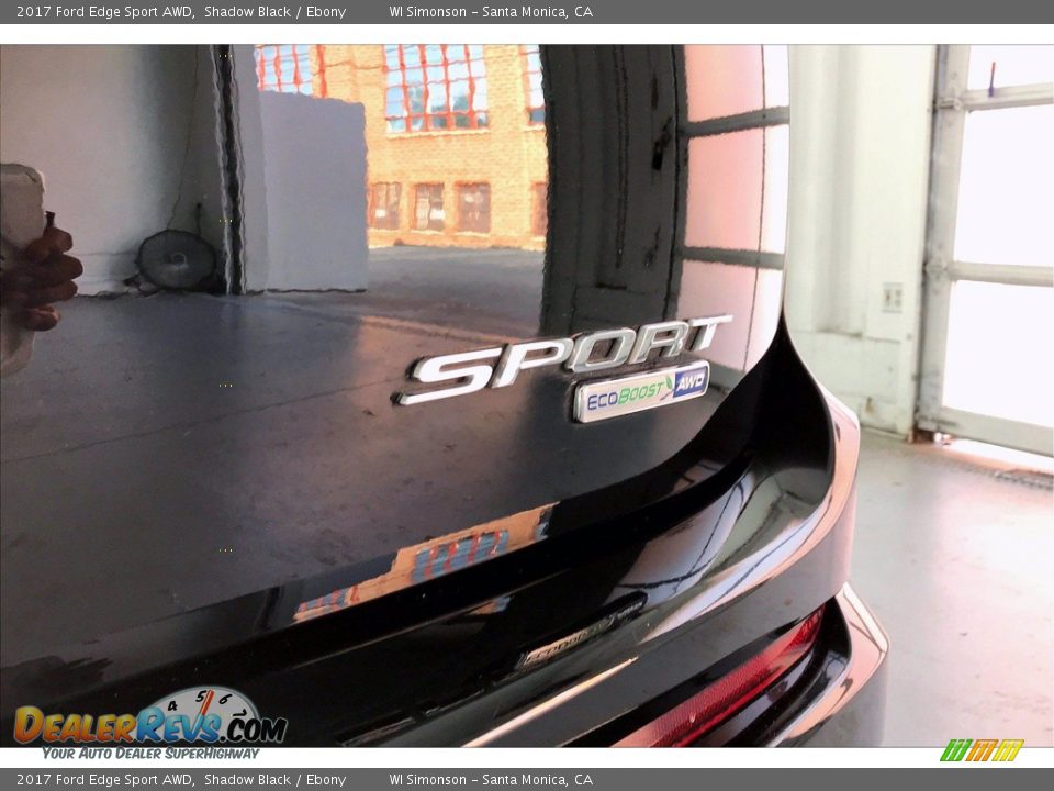 2017 Ford Edge Sport AWD Shadow Black / Ebony Photo #7