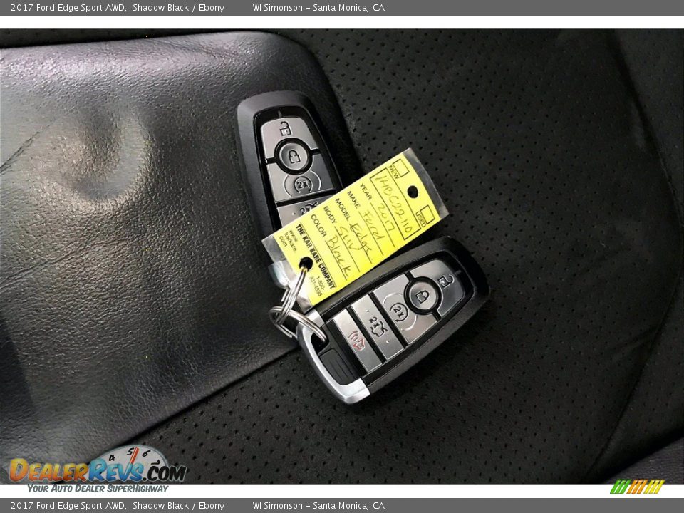 2017 Ford Edge Sport AWD Shadow Black / Ebony Photo #11
