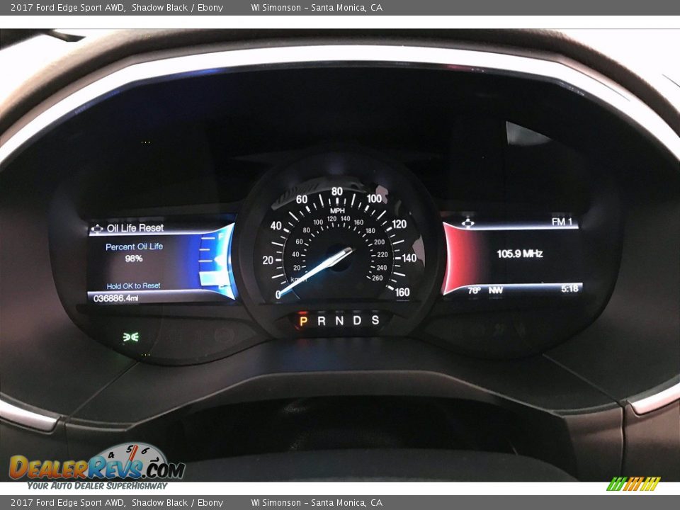 2017 Ford Edge Sport AWD Shadow Black / Ebony Photo #20