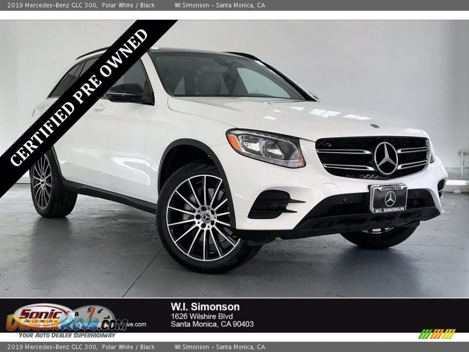 2019 Mercedes-Benz GLC 300 Polar White / Black Photo #1