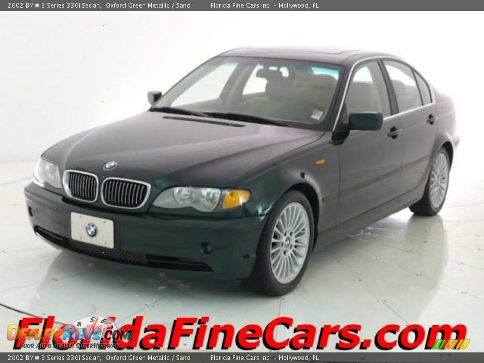 2002 BMW 3 Series 330i Sedan Oxford Green Metallic / Sand Photo #1