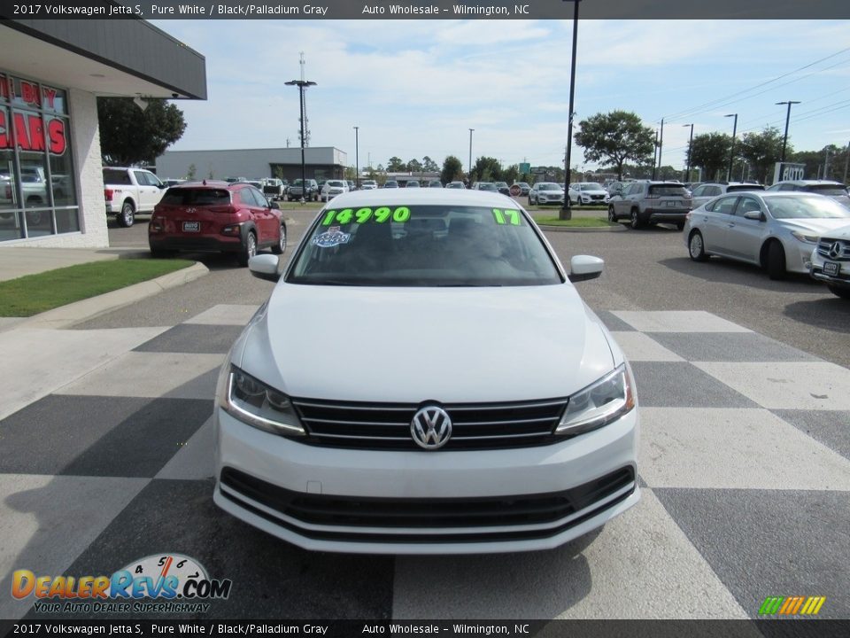 2017 Volkswagen Jetta S Pure White / Black/Palladium Gray Photo #2