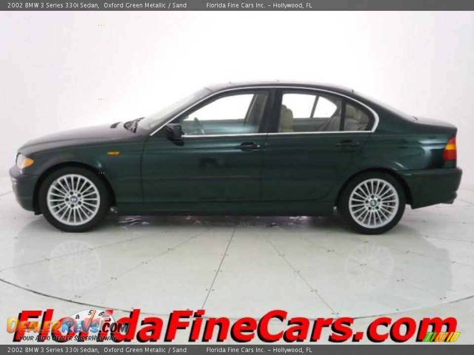 2002 BMW 3 Series 330i Sedan Oxford Green Metallic / Sand Photo #3