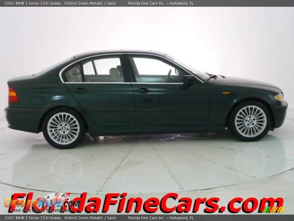 2002 BMW 3 Series 330i Sedan Oxford Green Metallic / Sand Photo #4