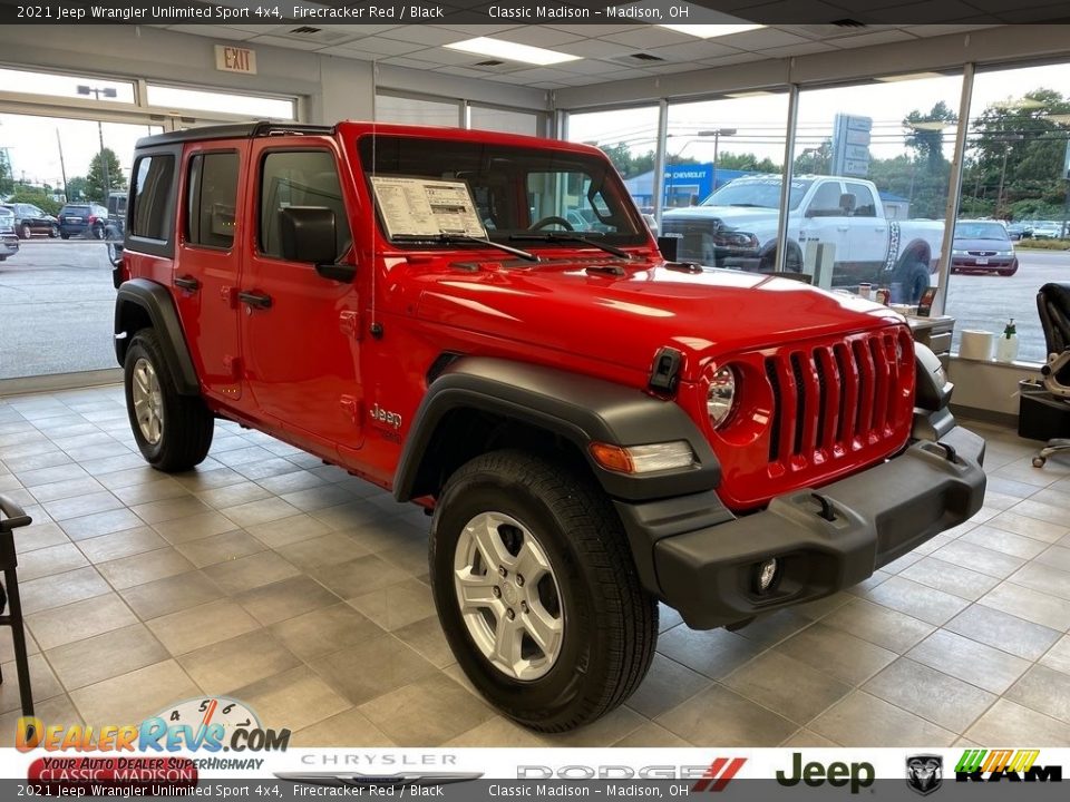 2021 Jeep Wrangler Unlimited Sport 4x4 Firecracker Red / Black Photo #1