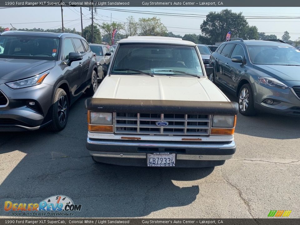 1990 Ford Ranger XLT SuperCab Colonial White / Light Sandalwood Photo #1