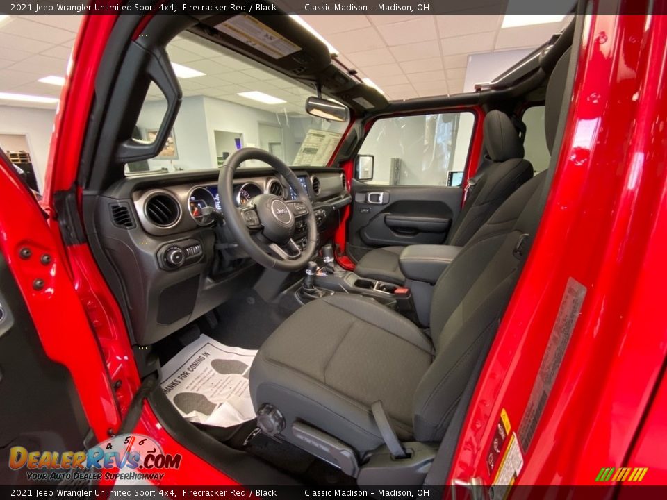 Front Seat of 2021 Jeep Wrangler Unlimited Sport 4x4 Photo #2