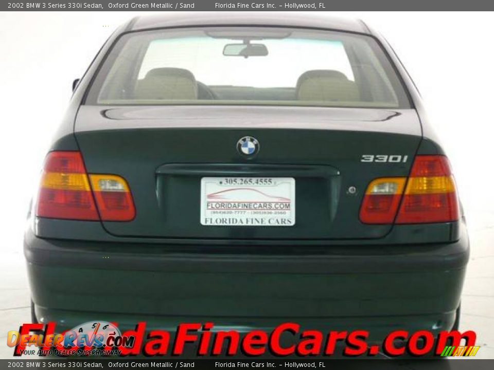 2002 BMW 3 Series 330i Sedan Oxford Green Metallic / Sand Photo #6