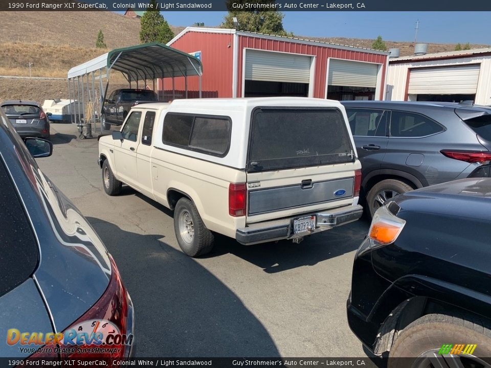 1990 Ford Ranger XLT SuperCab Colonial White / Light Sandalwood Photo #5