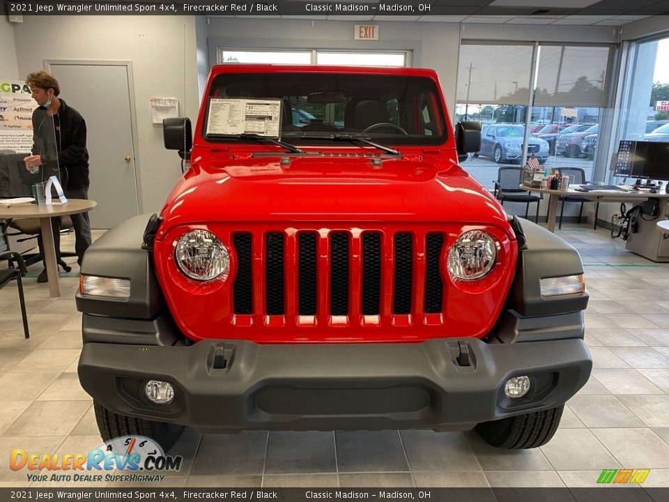 2021 Jeep Wrangler Unlimited Sport 4x4 Firecracker Red / Black Photo #7