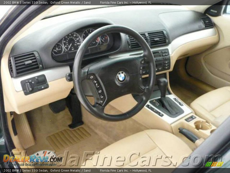 2002 BMW 3 Series 330i Sedan Oxford Green Metallic / Sand Photo #12