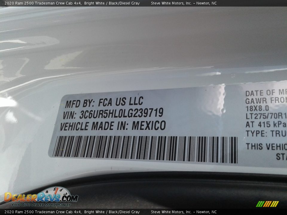 2020 Ram 2500 Tradesman Crew Cab 4x4 Bright White / Black/Diesel Gray Photo #1
