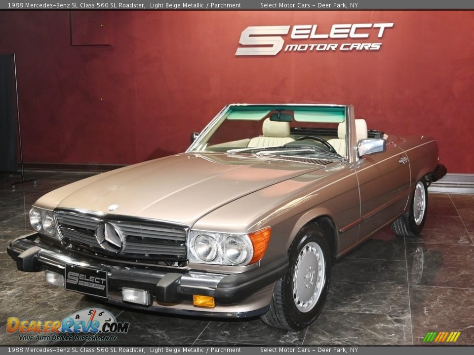 1988 Mercedes-Benz SL Class 560 SL Roadster Light Beige Metallic / Parchment Photo #4