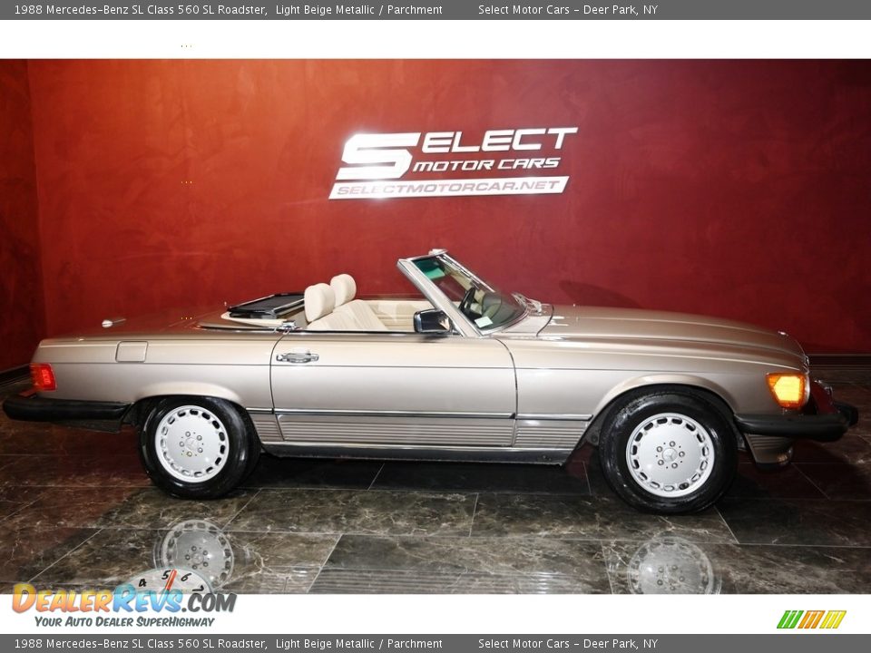 1988 Mercedes-Benz SL Class 560 SL Roadster Light Beige Metallic / Parchment Photo #5