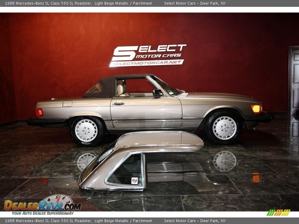 1988 Mercedes-Benz SL Class 560 SL Roadster Light Beige Metallic / Parchment Photo #7