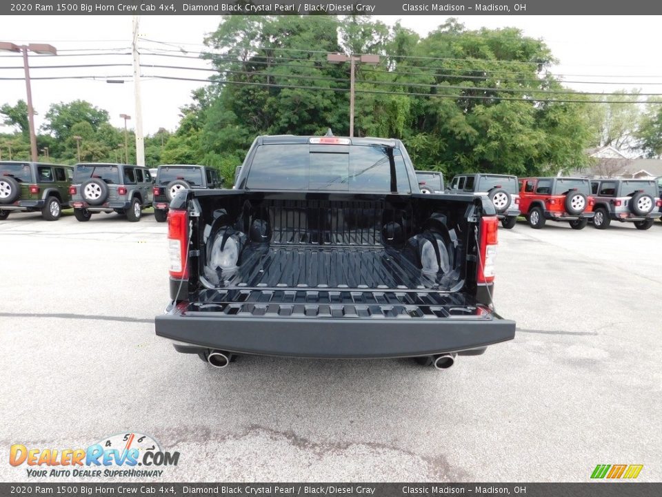 2020 Ram 1500 Big Horn Crew Cab 4x4 Diamond Black Crystal Pearl / Black/Diesel Gray Photo #6