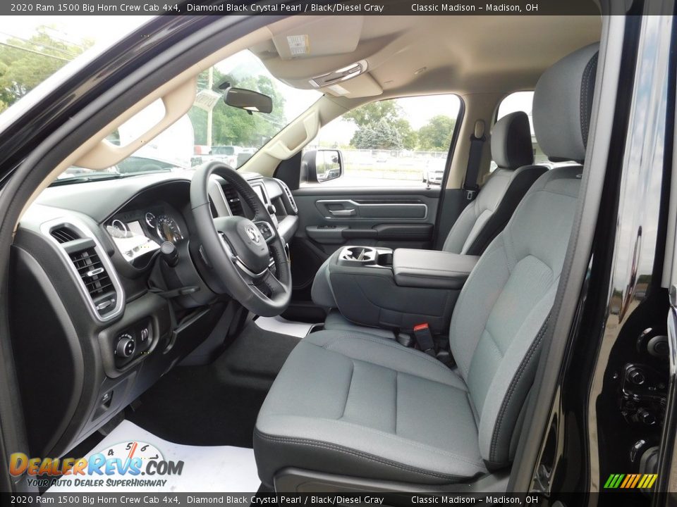 2020 Ram 1500 Big Horn Crew Cab 4x4 Diamond Black Crystal Pearl / Black/Diesel Gray Photo #8