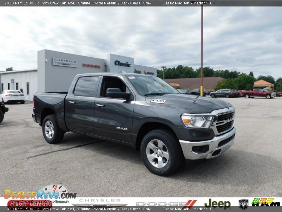 2020 Ram 1500 Big Horn Crew Cab 4x4 Granite Crystal Metallic / Black/Diesel Gray Photo #1