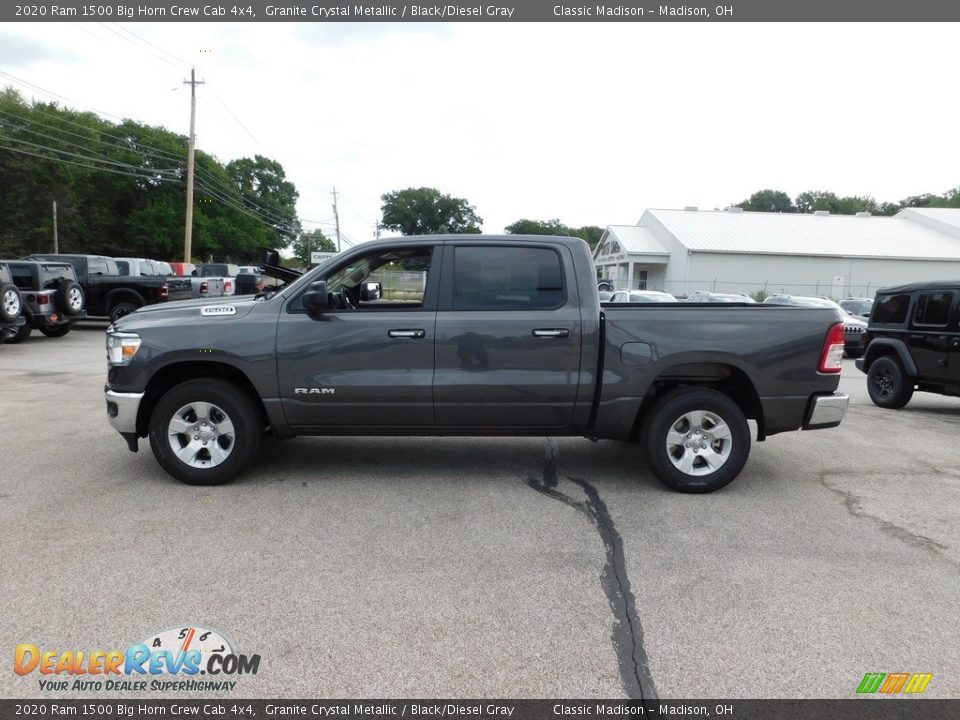 2020 Ram 1500 Big Horn Crew Cab 4x4 Granite Crystal Metallic / Black/Diesel Gray Photo #4