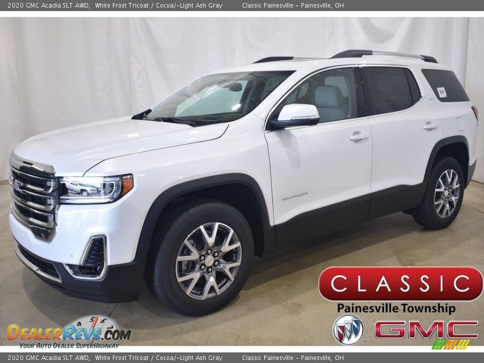 2020 GMC Acadia SLT AWD White Frost Tricoat / Cocoa/­Light Ash Gray Photo #1