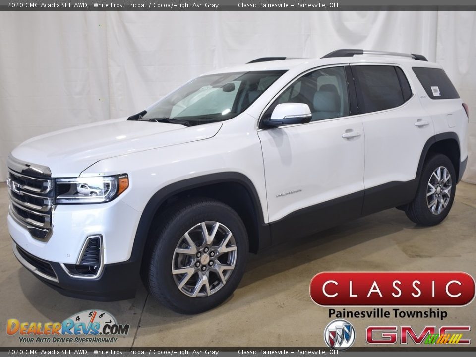 2020 GMC Acadia SLT AWD White Frost Tricoat / Cocoa/­Light Ash Gray Photo #1