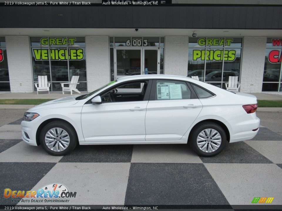 2019 Volkswagen Jetta S Pure White / Titan Black Photo #1