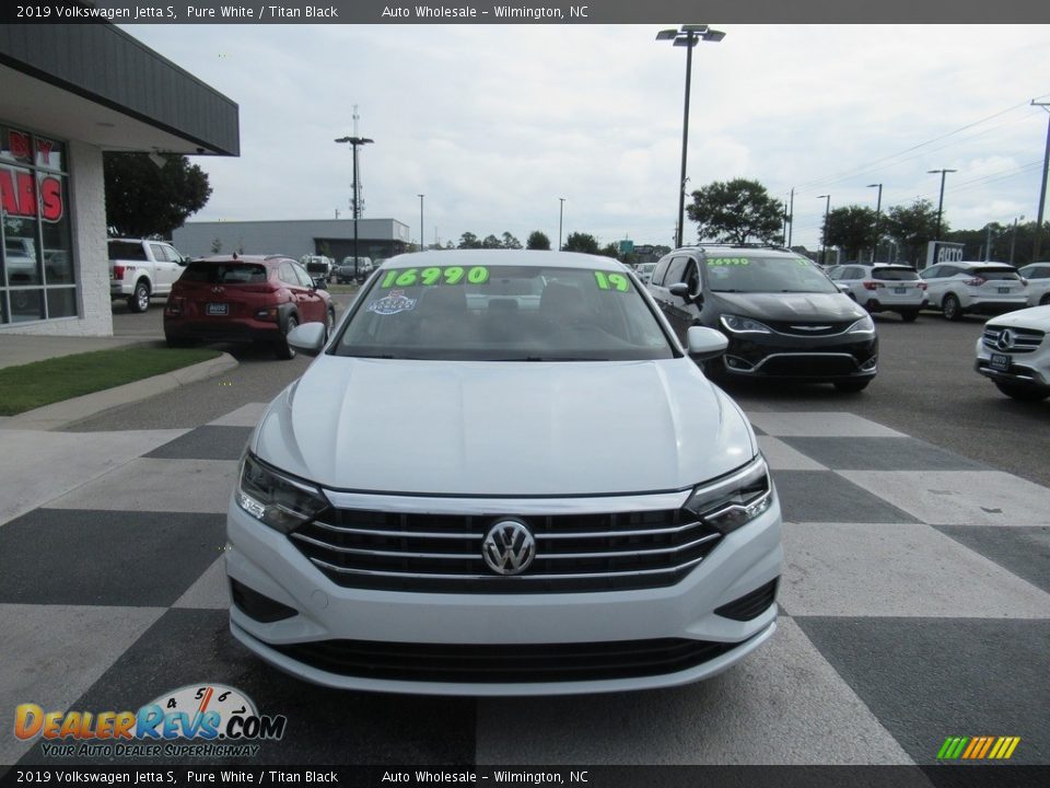 2019 Volkswagen Jetta S Pure White / Titan Black Photo #2