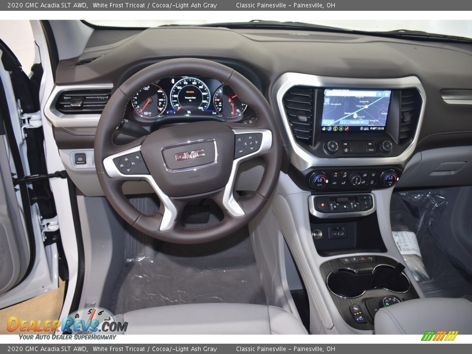 2020 GMC Acadia SLT AWD White Frost Tricoat / Cocoa/­Light Ash Gray Photo #9