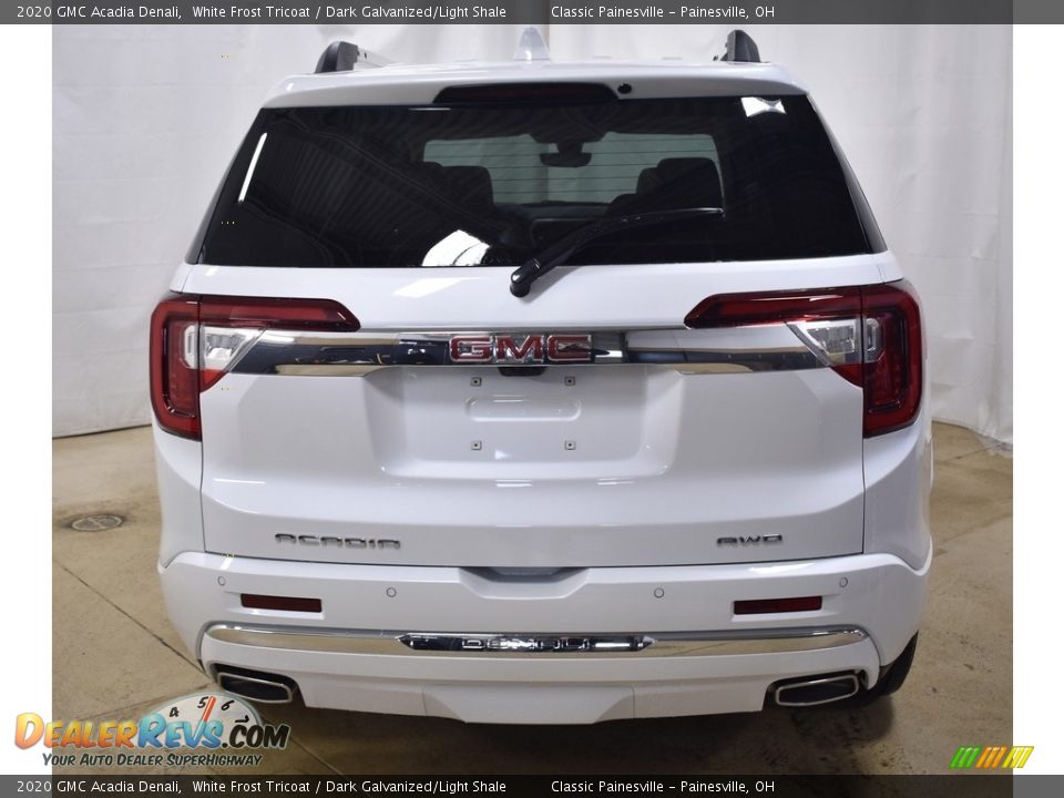 2020 GMC Acadia Denali White Frost Tricoat / Dark Galvanized/Light Shale Photo #3