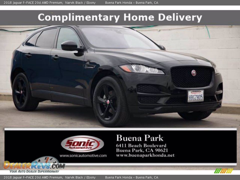 2018 Jaguar F-PACE 20d AWD Premium Narvik Black / Ebony Photo #1