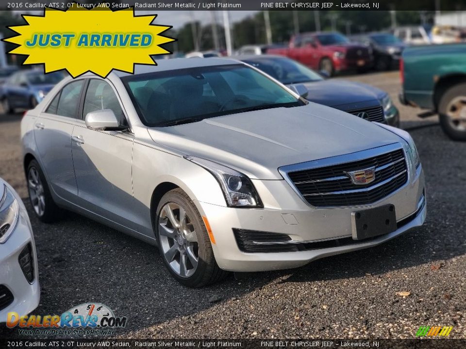 2016 Cadillac ATS 2.0T Luxury AWD Sedan Radiant Silver Metallic / Light Platinum Photo #1