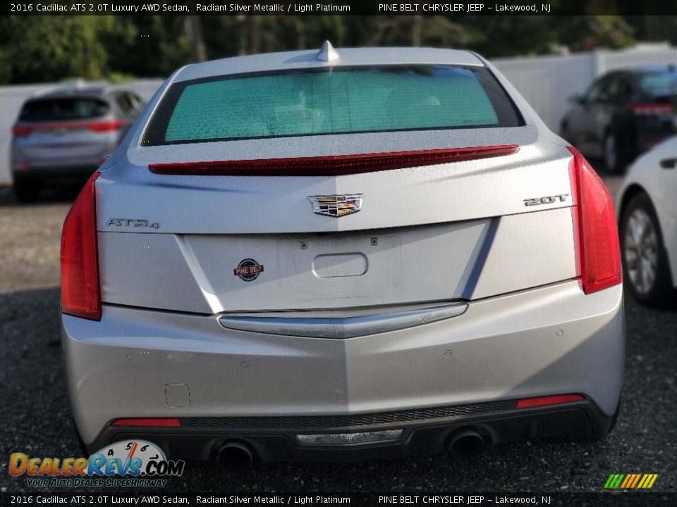 2016 Cadillac ATS 2.0T Luxury AWD Sedan Radiant Silver Metallic / Light Platinum Photo #3