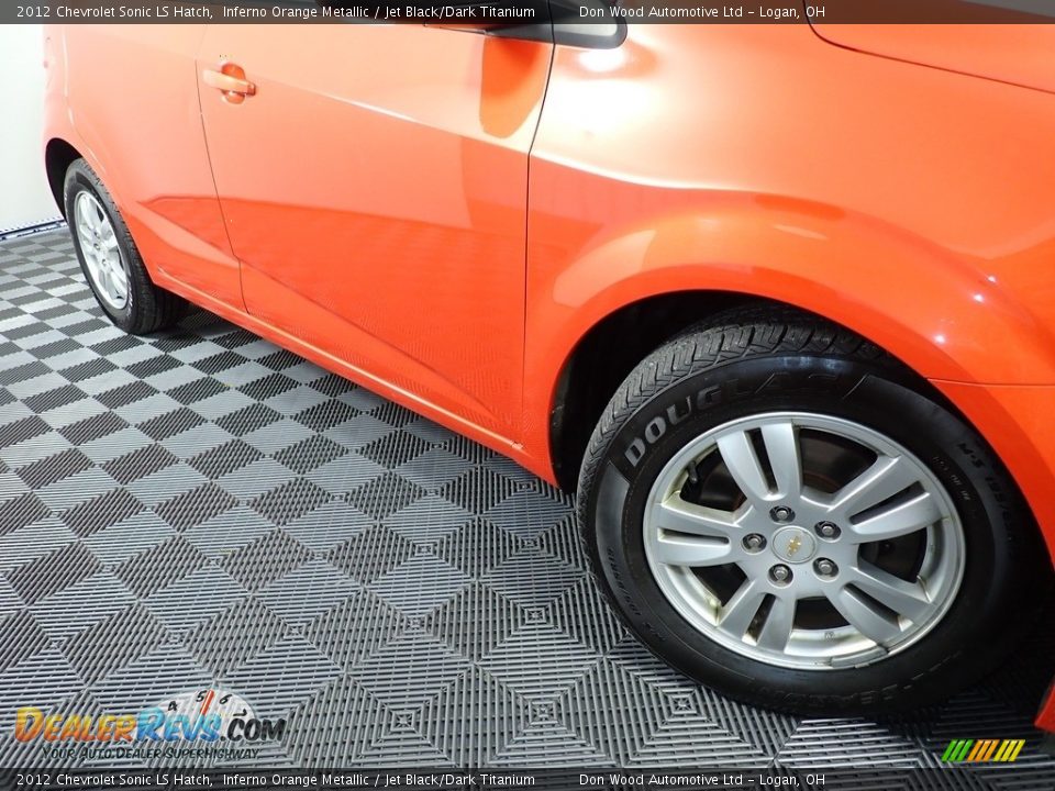 2012 Chevrolet Sonic LS Hatch Inferno Orange Metallic / Jet Black/Dark Titanium Photo #3