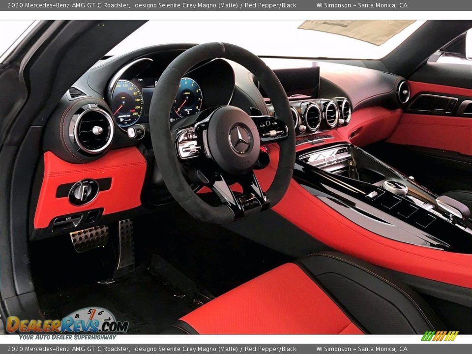 2020 Mercedes-Benz AMG GT C Roadster designo Selenite Grey Magno (Matte) / Red Pepper/Black Photo #4