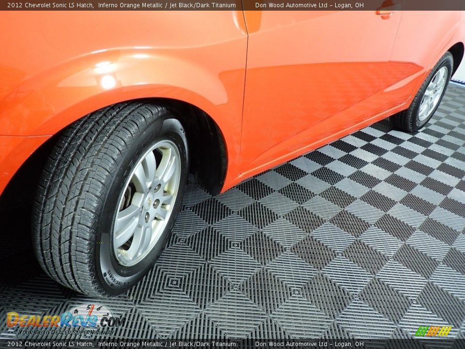 2012 Chevrolet Sonic LS Hatch Inferno Orange Metallic / Jet Black/Dark Titanium Photo #8