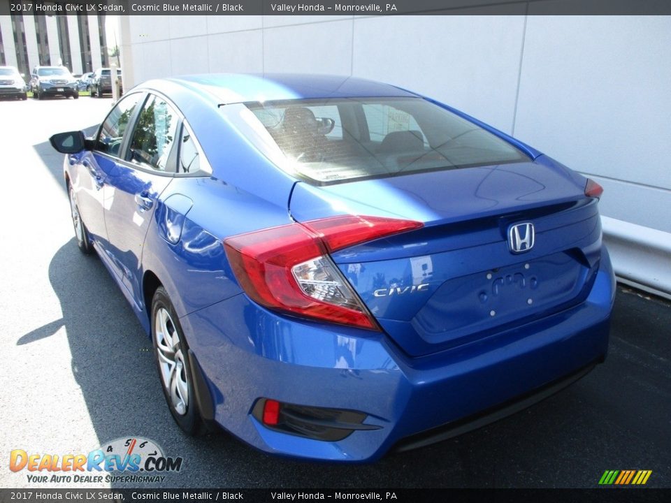 2017 Honda Civic LX Sedan Cosmic Blue Metallic / Black Photo #3