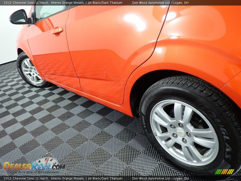 2012 Chevrolet Sonic LS Hatch Inferno Orange Metallic / Jet Black/Dark Titanium Photo #9