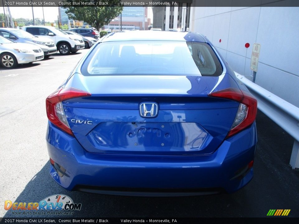 2017 Honda Civic LX Sedan Cosmic Blue Metallic / Black Photo #4