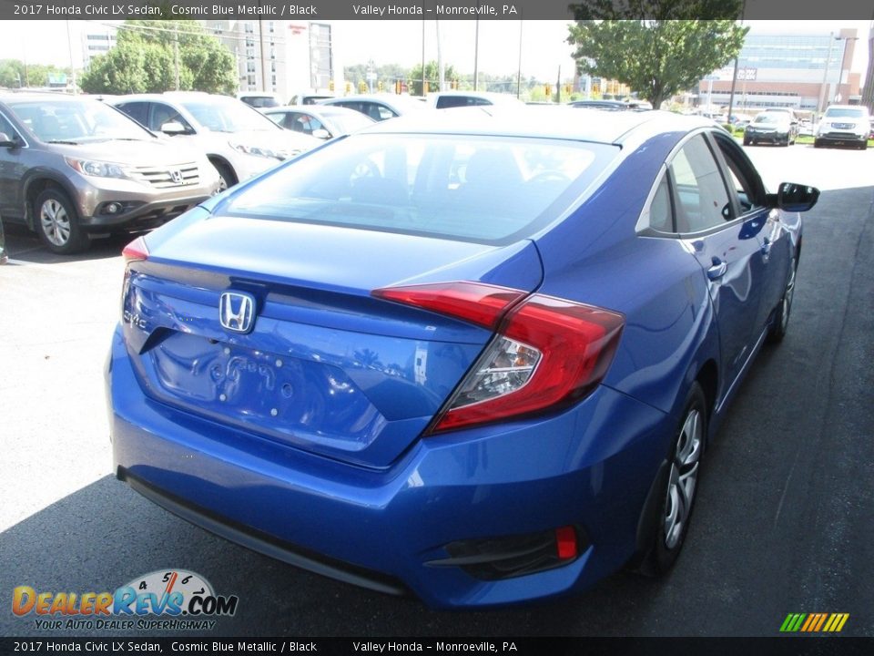 2017 Honda Civic LX Sedan Cosmic Blue Metallic / Black Photo #5