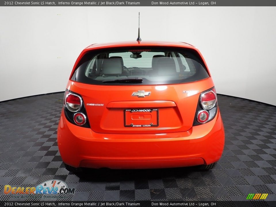 2012 Chevrolet Sonic LS Hatch Inferno Orange Metallic / Jet Black/Dark Titanium Photo #11
