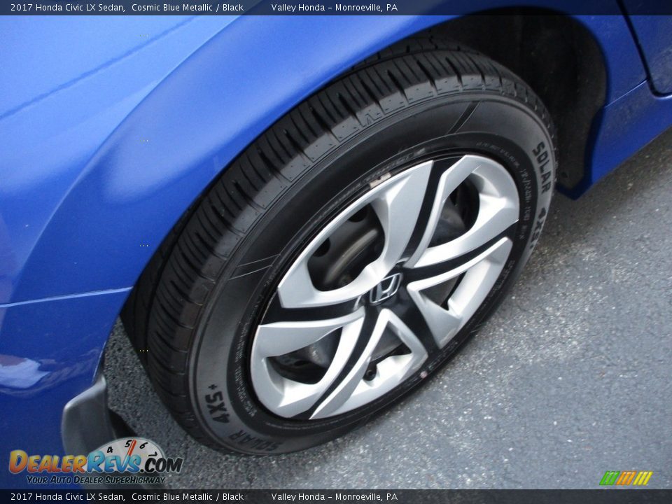 2017 Honda Civic LX Sedan Cosmic Blue Metallic / Black Photo #6